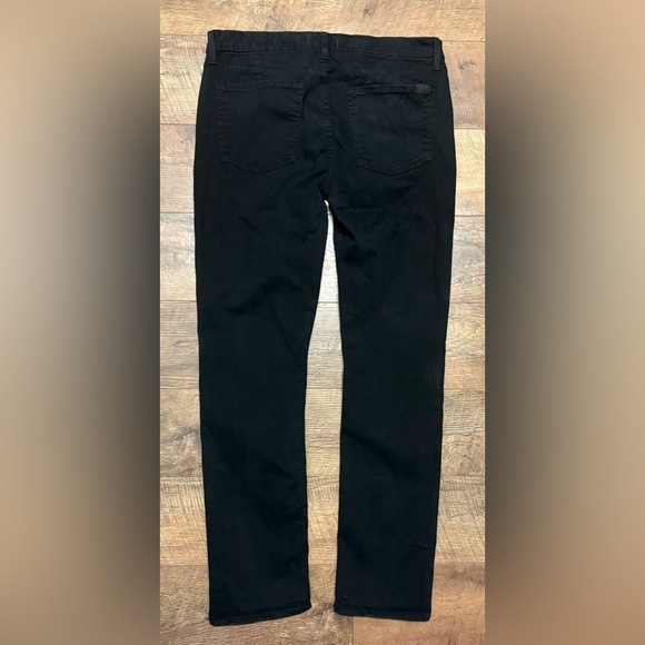 7 For All Mankind 7th Jen Black Slim Straight Leg Denim Jeans Size 10 - Picture 4 of 5